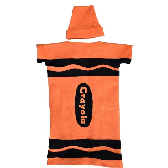 Crayola crayon halloween costume Orange & Black kids aiE about 3t-6t Hand made - Picture 1 of 3